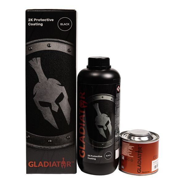 Gladiator Black 1L - структурне акрилове покриття + затвердник