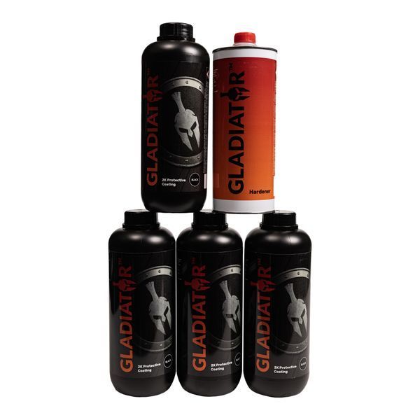 Gladiator Black 4L - структурне акрилове покриття + затвердник