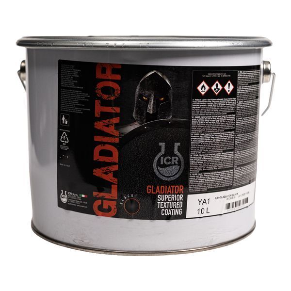 Gladiator Black 12.5L - структурне акрилове покриття + затвердник